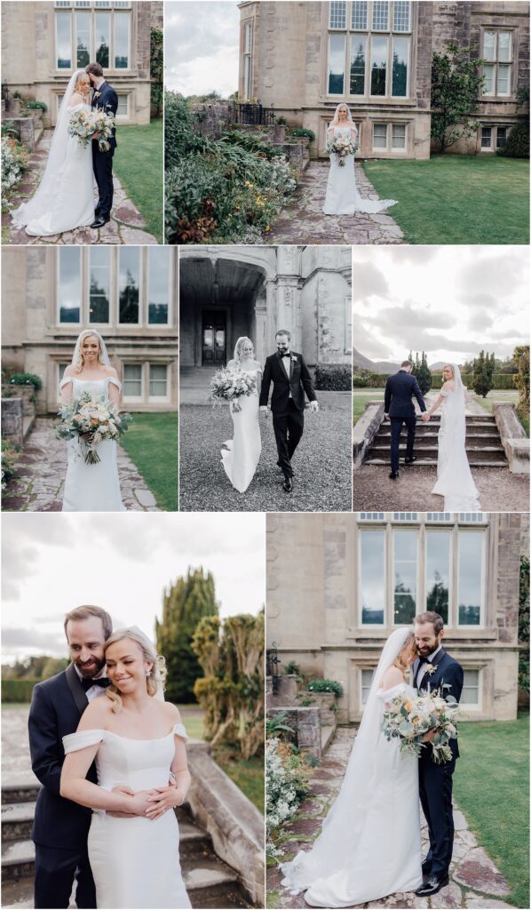 muckross-house-photos-in-gardens-with wedding-bride-groom