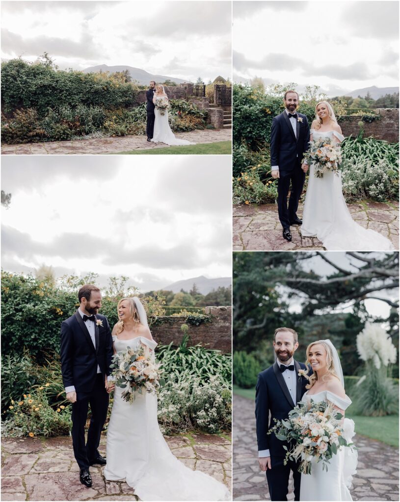 muckross-house-photos-in-gardens-with wedding-bride-groom