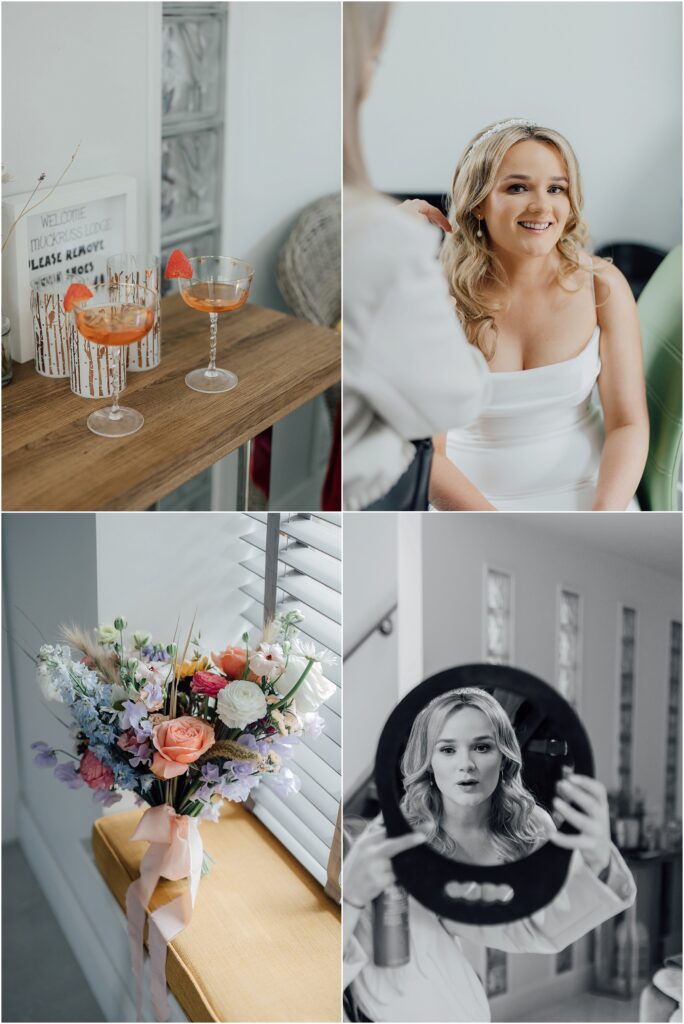 Bride-getting-ready-Dunmore-house-hotel